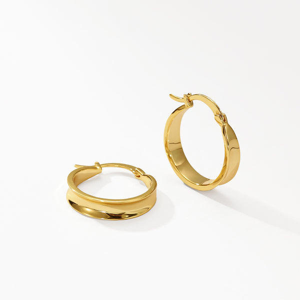 VFE0067 High Polish Wide Hoop Earrings