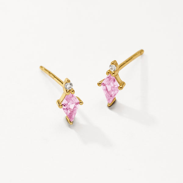 VFE0043 Minimalist Geometry CZ Stud Earrings