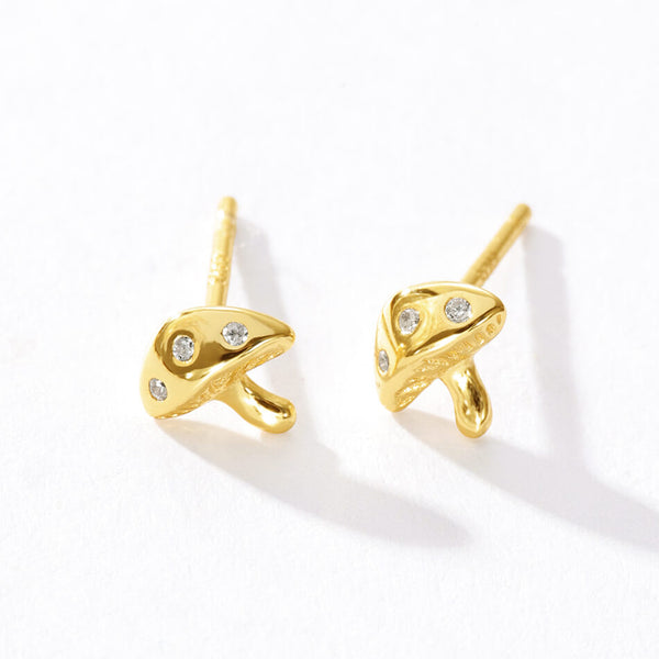 VFE0204 Mini Mushroom Stud Earrings