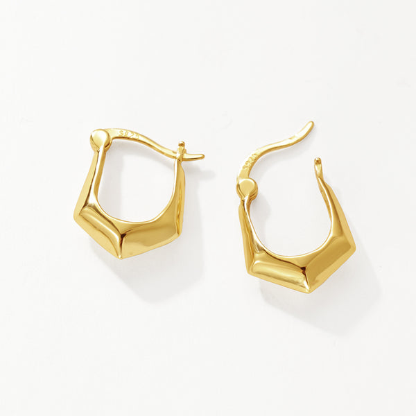 FE3136 Geometric Hoop Earring