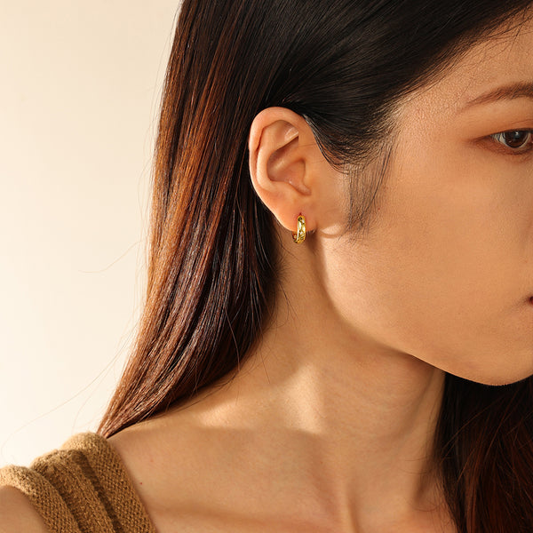 FE2836 925 Sterling Silver Cubic Zirconia Zirconia Star Hoop Earrings