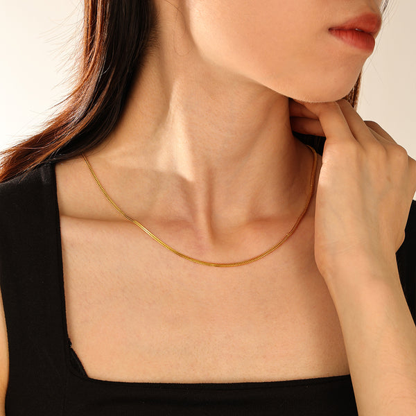 FX1284 925 Sterling Silver Cuban Women Chain Necklaces