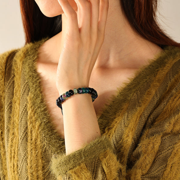 PB0137 Agate Charm Beaded Bracelete