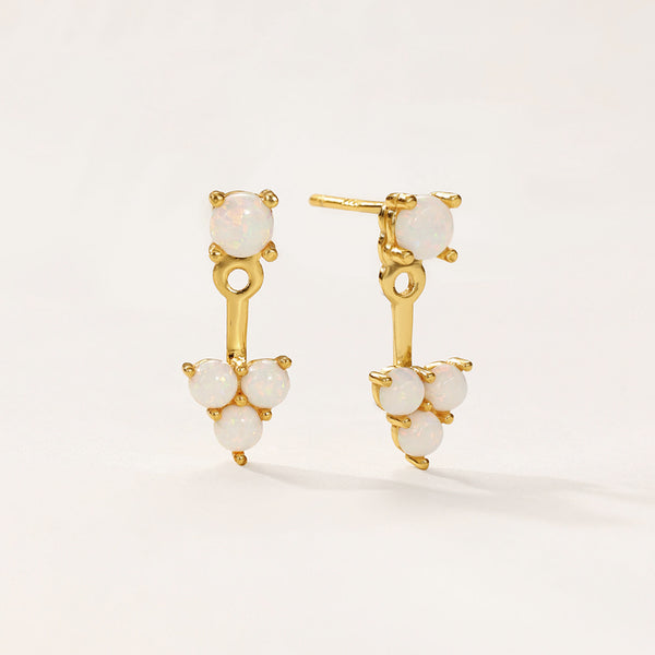 VFE0272 Colorful Opal Ear Jacket Earrings