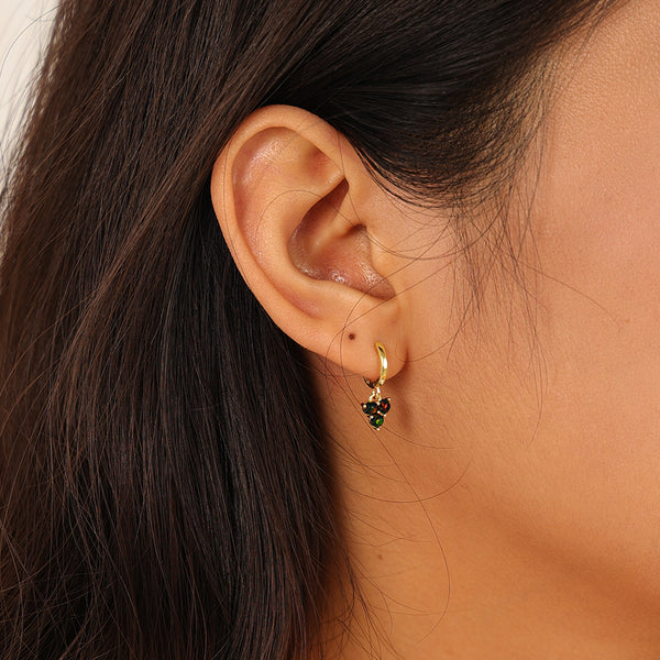 VFE0271 Colorful Opal Trio Dangle Hoop Earring