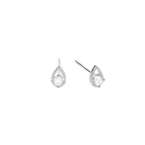 FE2768 925 Sterling Silver Water Drop Stud Earrings