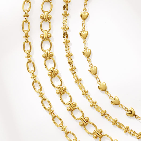 BFX1770 Stacked Chain Necklace