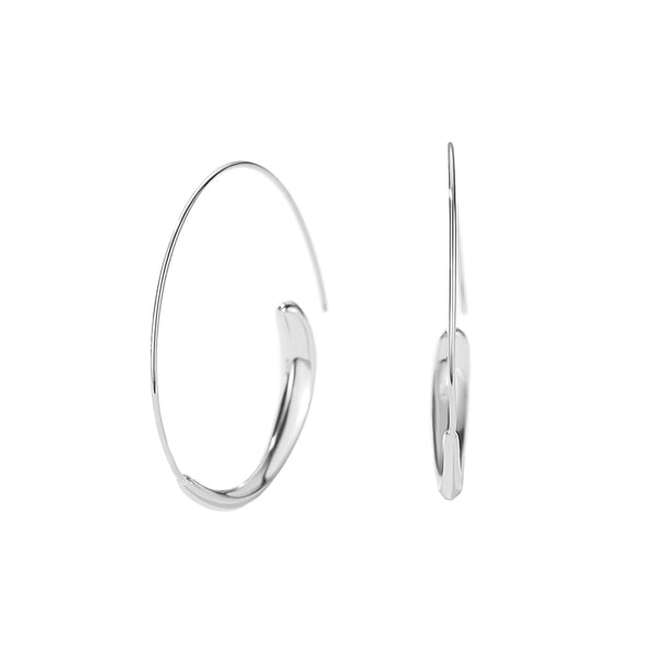 FE2841 925 Sterling Silver Big Hoop Earring
