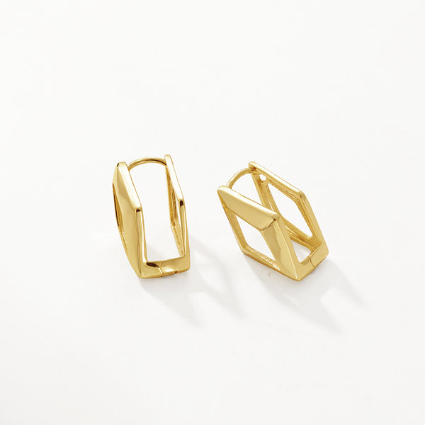 FE3112 Geometric Hoop Earrigs