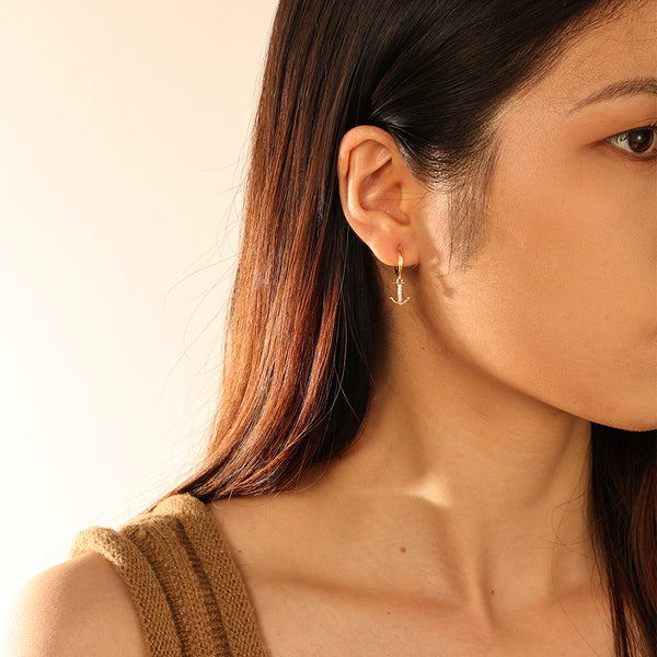 FE2808 925 Sterling Silver Cubic Zirconia Boatsight Dangle Earrings