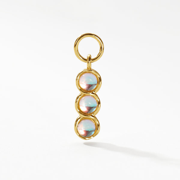 VFD0100 Triple Round Moonstone Necklace Pendant