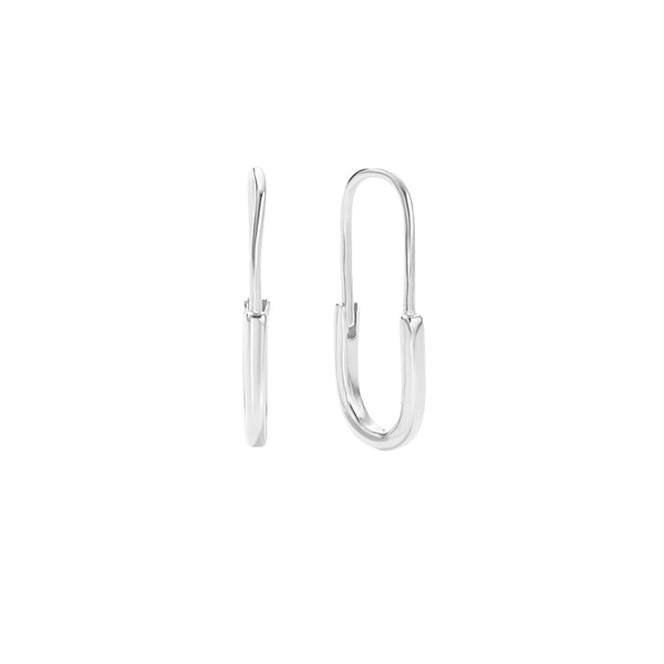 FE2845 925 Sterling Silver Creative Pin Hoop Earrings