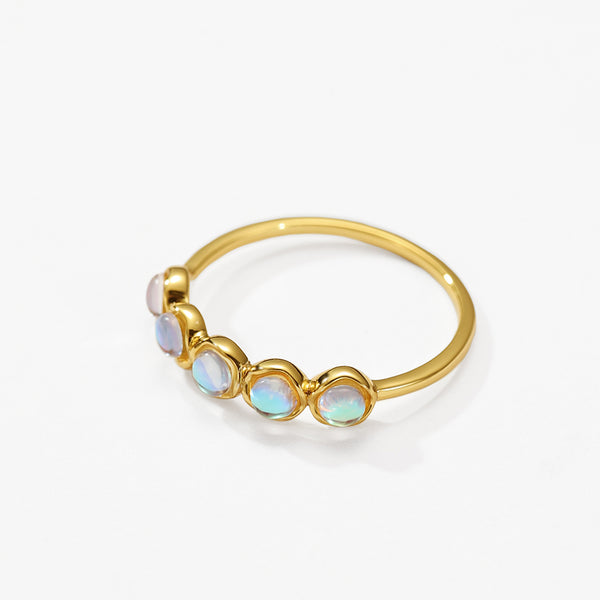 VFJ0038 Moonstone Bezel Set Women Rings