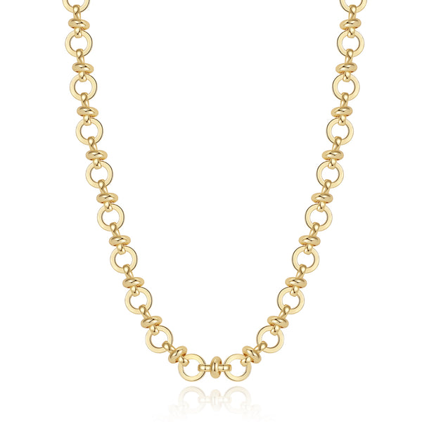 BFX1787 & BFS0449 Round Ring & Knot Chain Necklace & Bracelet