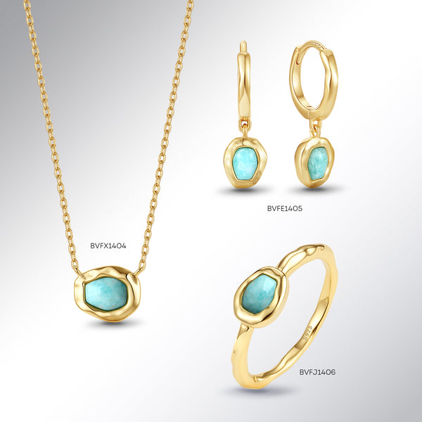 BVFX1404 & BVFE1405 & BVFJ1406 Amazonite Jewelry Set