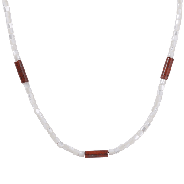 PN0090 925 Sterling Silver Mother Of Pearl Clavicle Necklace