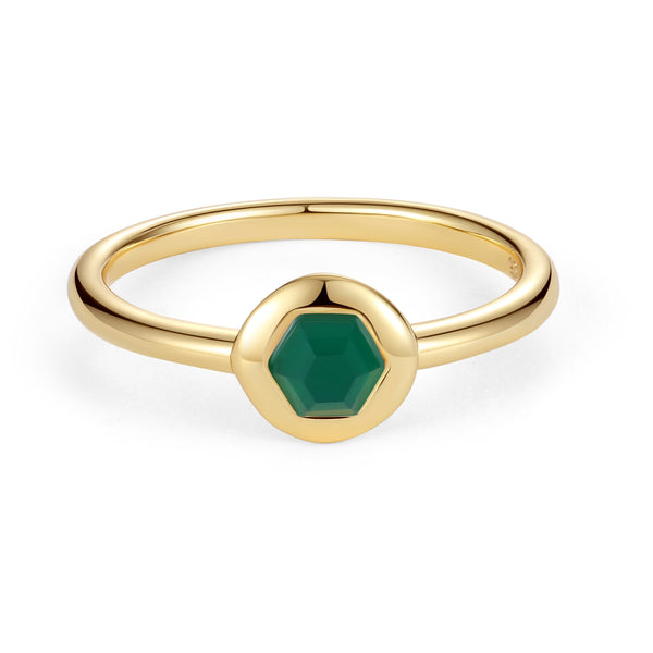 VFJ0479 Hexagonal Gemstone Ring