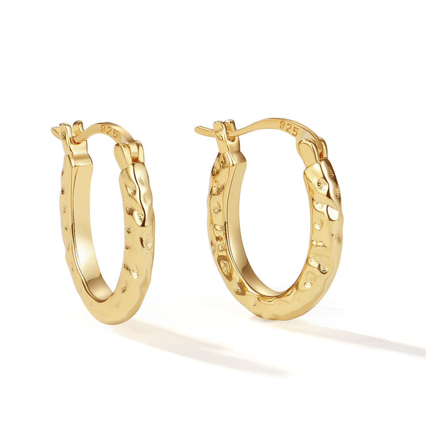 VFE0093 Hammered Hoops Earrings