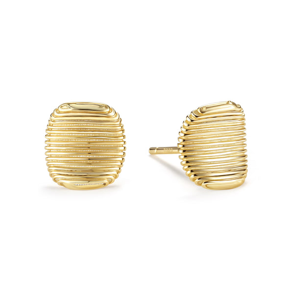 BVFE0796 Brass Square Stud Earrings