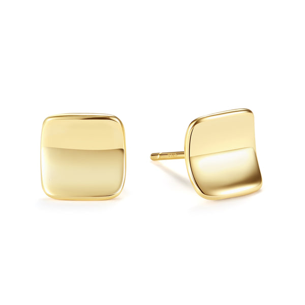 BVFE0798 Brass Square Stud Earrings