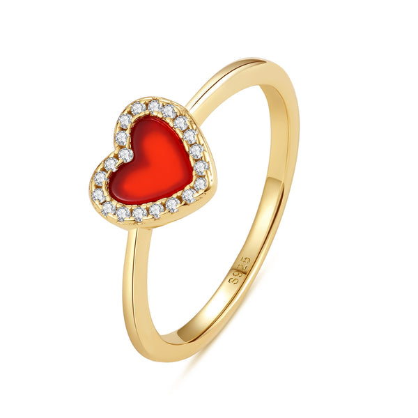 Gemstone Heart Jewelry Set