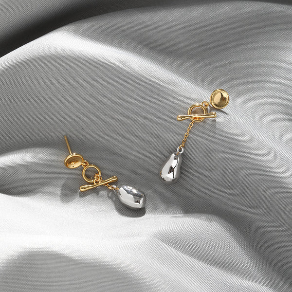 RHE1127 925 Sterling Silver OT Buckle Environmental Protection Copper Stud Earrings