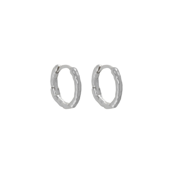 RHE1131 925 Sterling Silver Dainty Simple Round Hoop Earrings