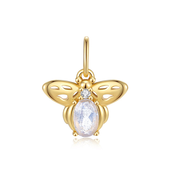 VFD0744 Moonstone Bee Charm