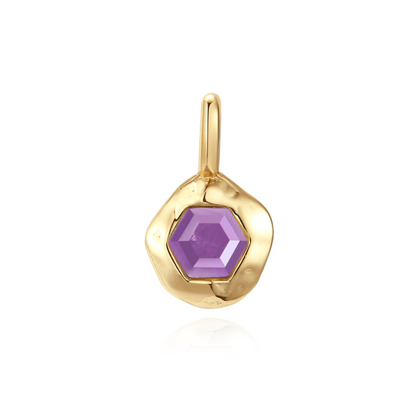 VFD1452 Hexagonal Birthstone Charm
