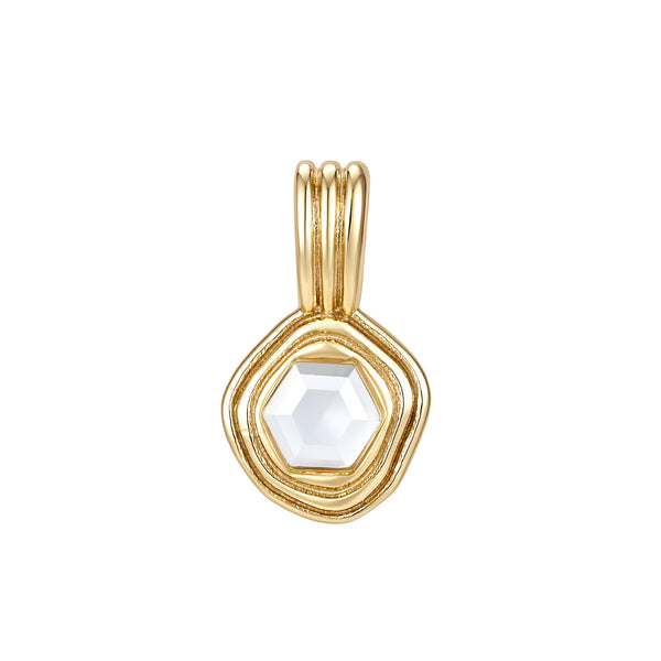 VFD1451 Hexagon Birthstone Charm
