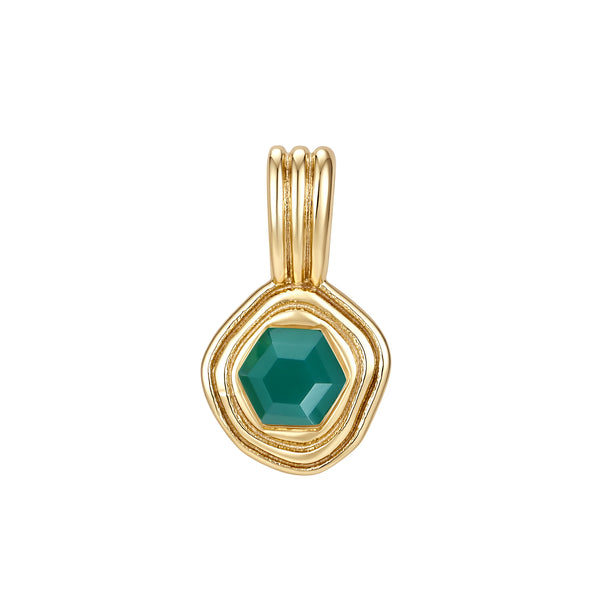 VFD1451 Hexagon Birthstone Charm