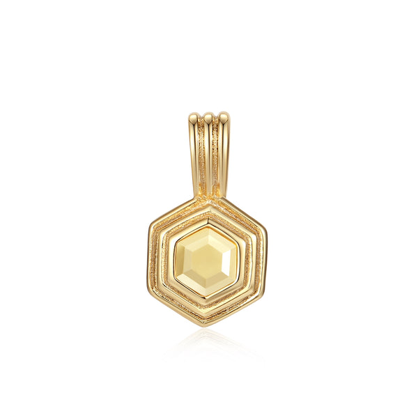 VFD1453 Hexagon Birthstone Charm