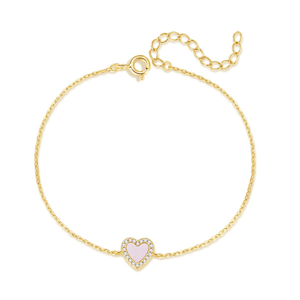 VFS0794 Natural Stone Heart Bracelet