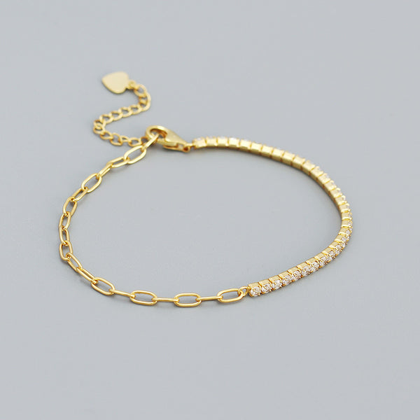 YHB017 925 Sterling Silver Cubic Zirconia Tennis Bracelet