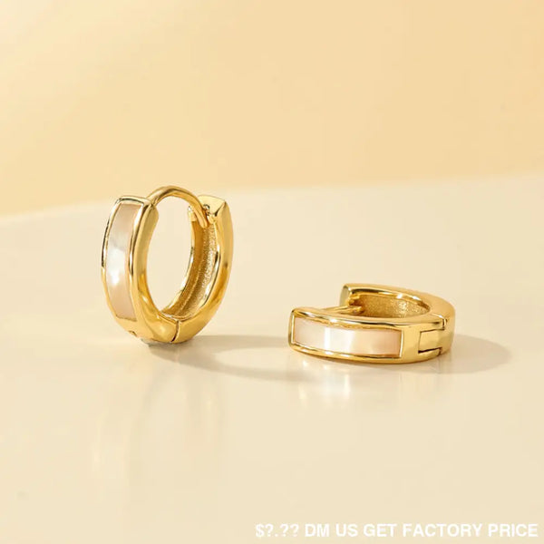 FE2061 Natural Stone Malachite Lapis Lazuli Hoop Earrings