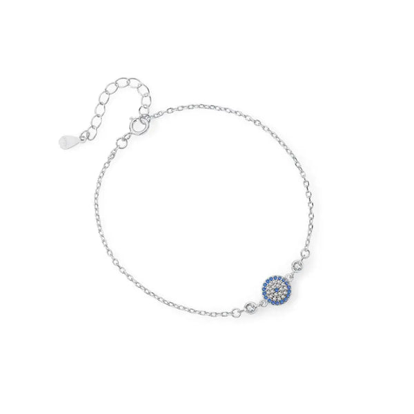 FS0319 925 Sterling Silver Evil Eye Bracelet Bracelet