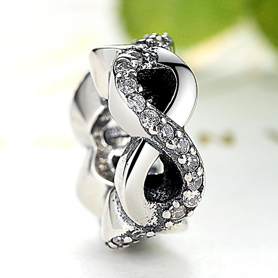 PY1388 925 Sterling Silver Infinity Love Spacer Charm