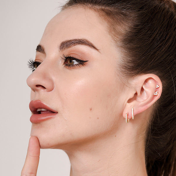 FE0731 925 Sterling Silver Mini Lotus Studs Earrings