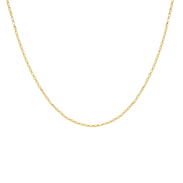 FX0792 925 Sterling Silver Bamboo Bar Chain Necklace