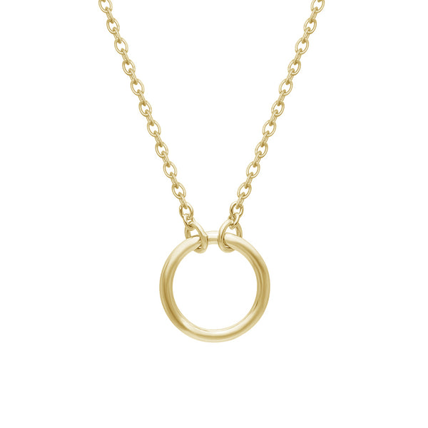 FX0013 925 Sterling Silver Minimal Circle Choker Necklace