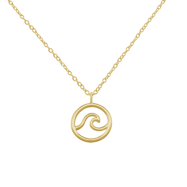 FX0028 925 Sterling Silver Ocean Wave Necklace