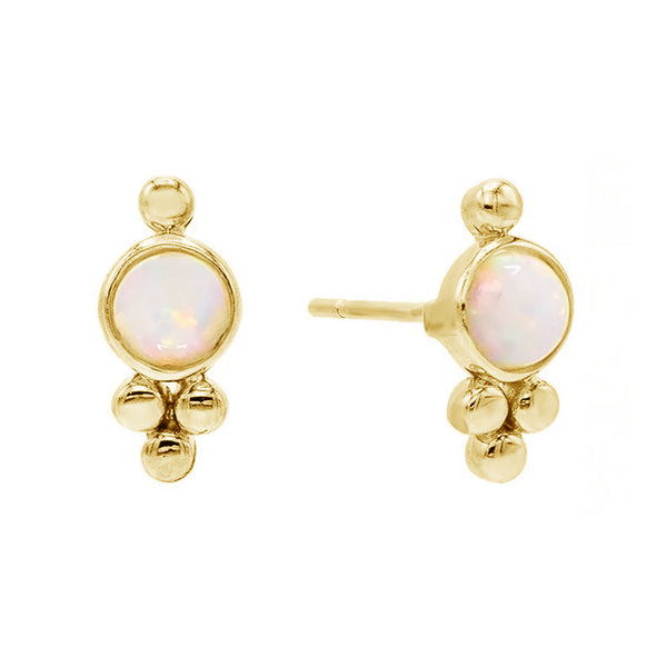 FE0054 Opal Trinity Stud Earrings