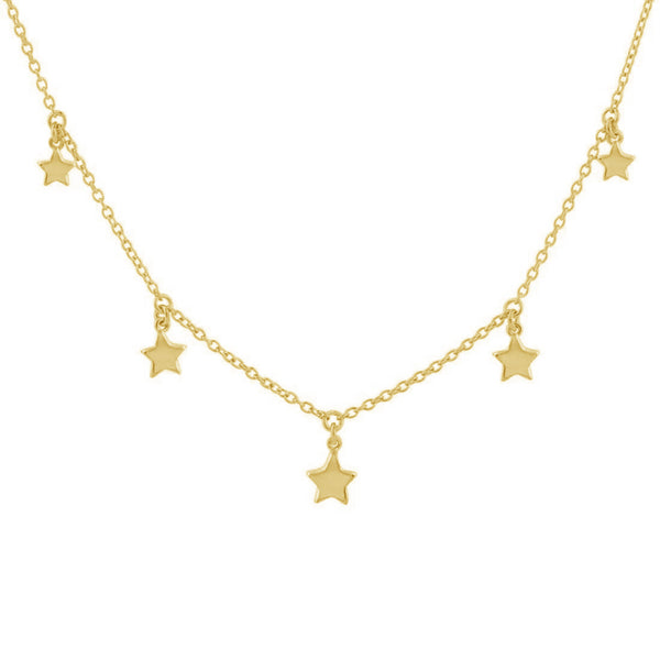 FX0008 925 Sterling Silver Star Pendant Necklace
