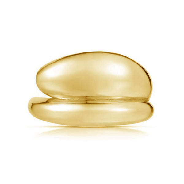 FJ0394 925 Sterling Silver Dome Wrap Ring