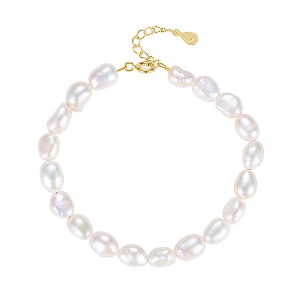 FS0254 925 Sterling Silver Natural Pearl Bracelets