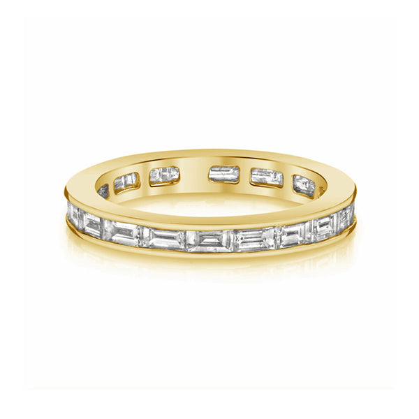 FJ0392 925 Sterling Silver Thicker Baguette Band Ring