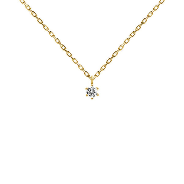 FX0409 925 Sterling Silver Shining Zircon Necklace