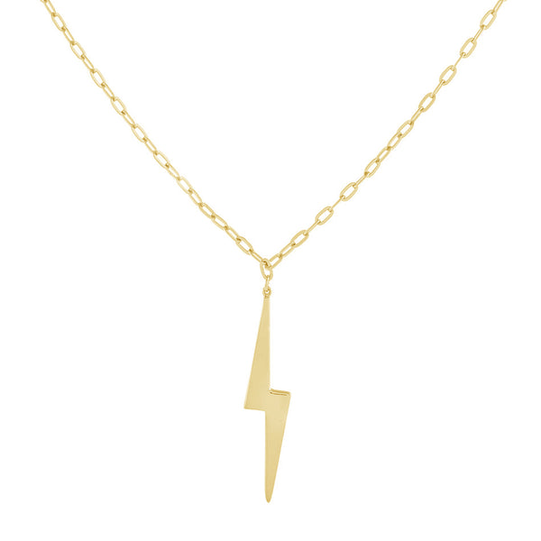 FX0211 925 Sterling Silver Lightning Pendant Necklace