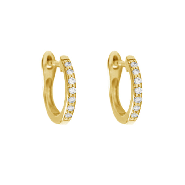FE1277 925 Sterling Silver Line Mini Hoop Earrings