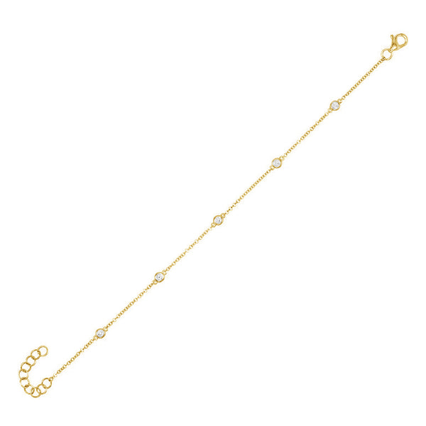 FS0134 925 Sterling Silver Cubic Zircon Bracelet